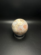 Flower agate sphere