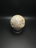 Flower agate sphere