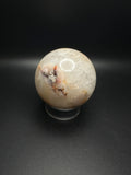 Flower agate sphere