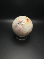 Flower agate sphere