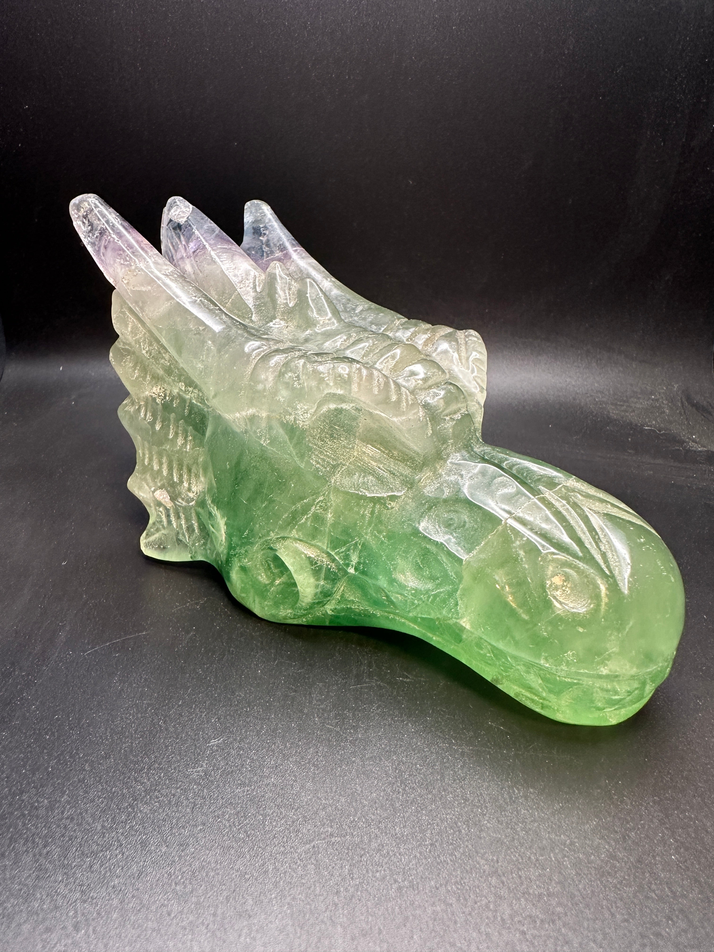 Fluorite dragon head