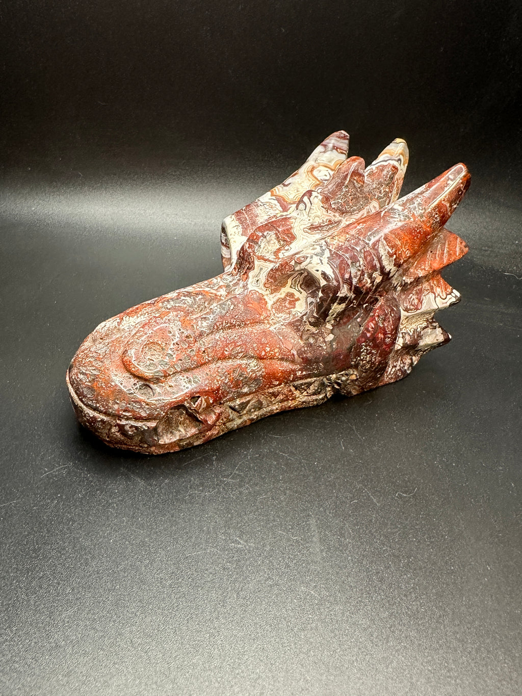 Mexican crazy lace agate dragon head