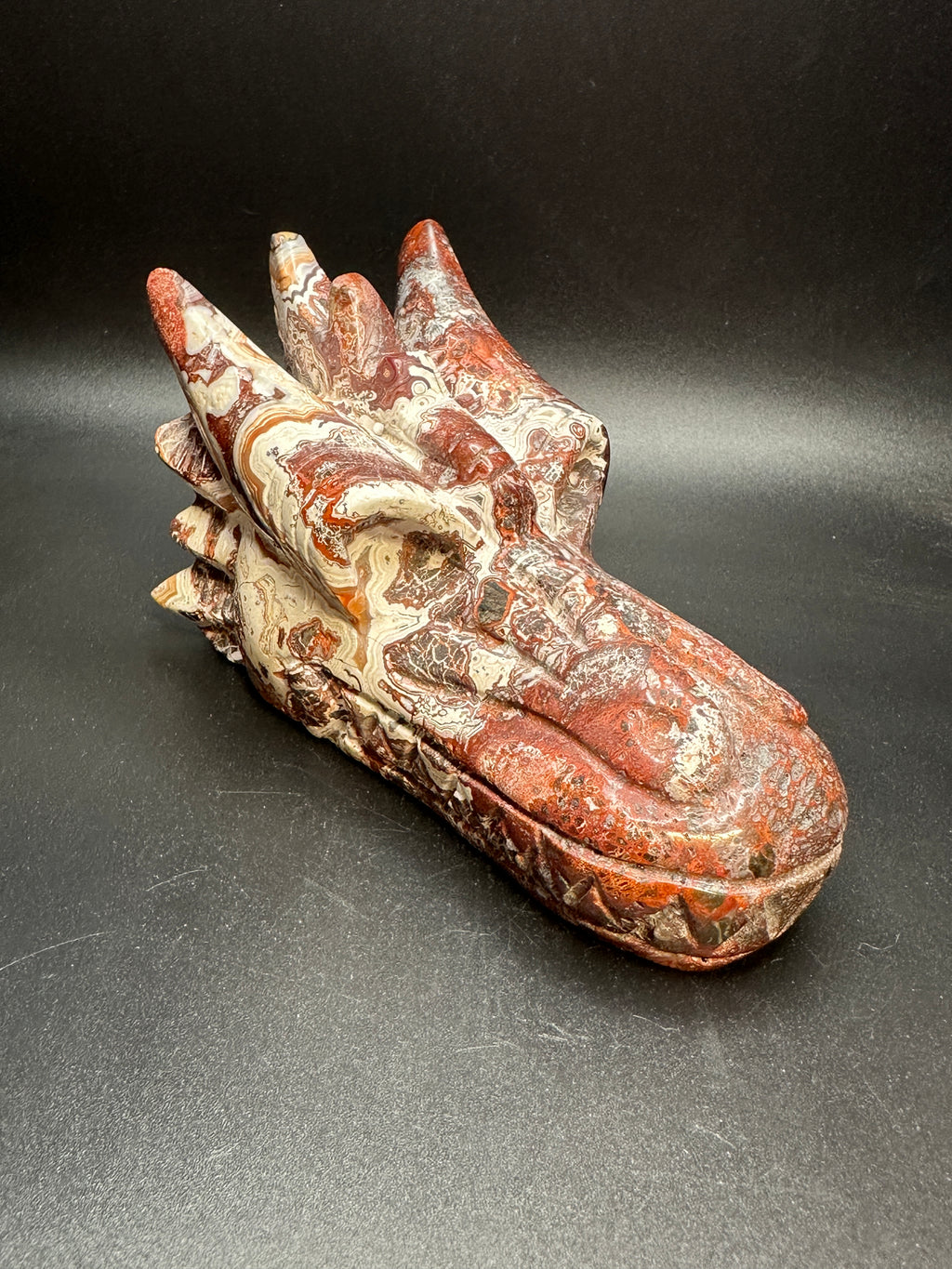 Mexican crazy lace agate dragon head