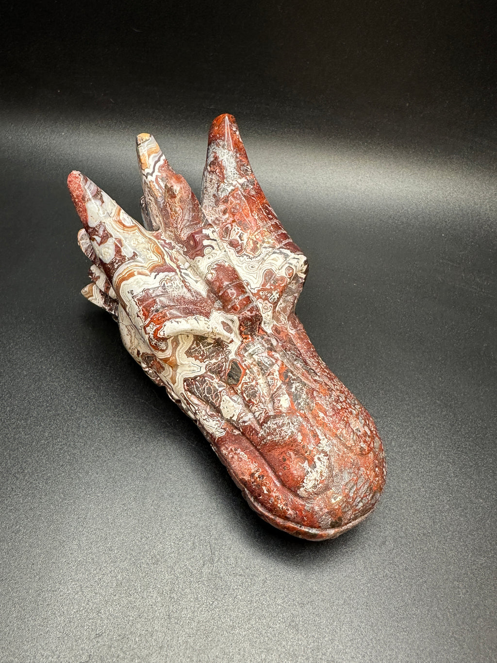 Mexican crazy lace agate dragon head