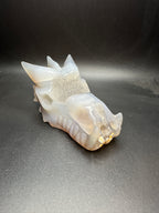 Druzy agate dragon head