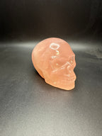 Rose quartz skull