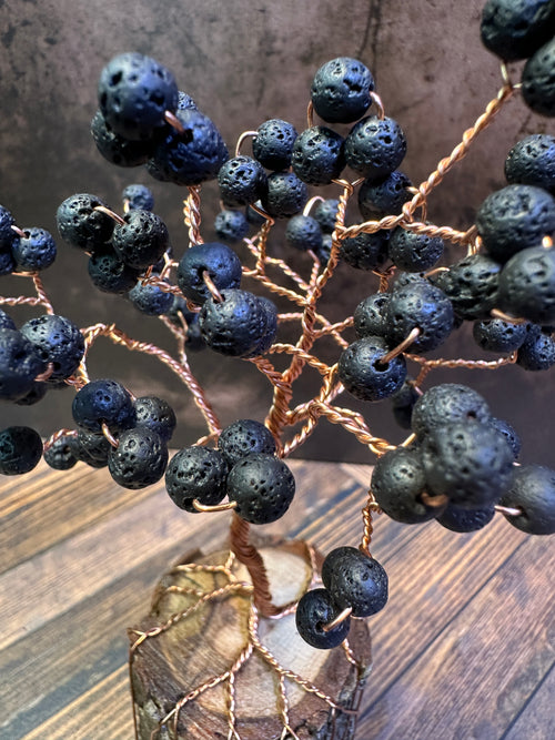 Lava Stone Tree of Life for Aromatherapy