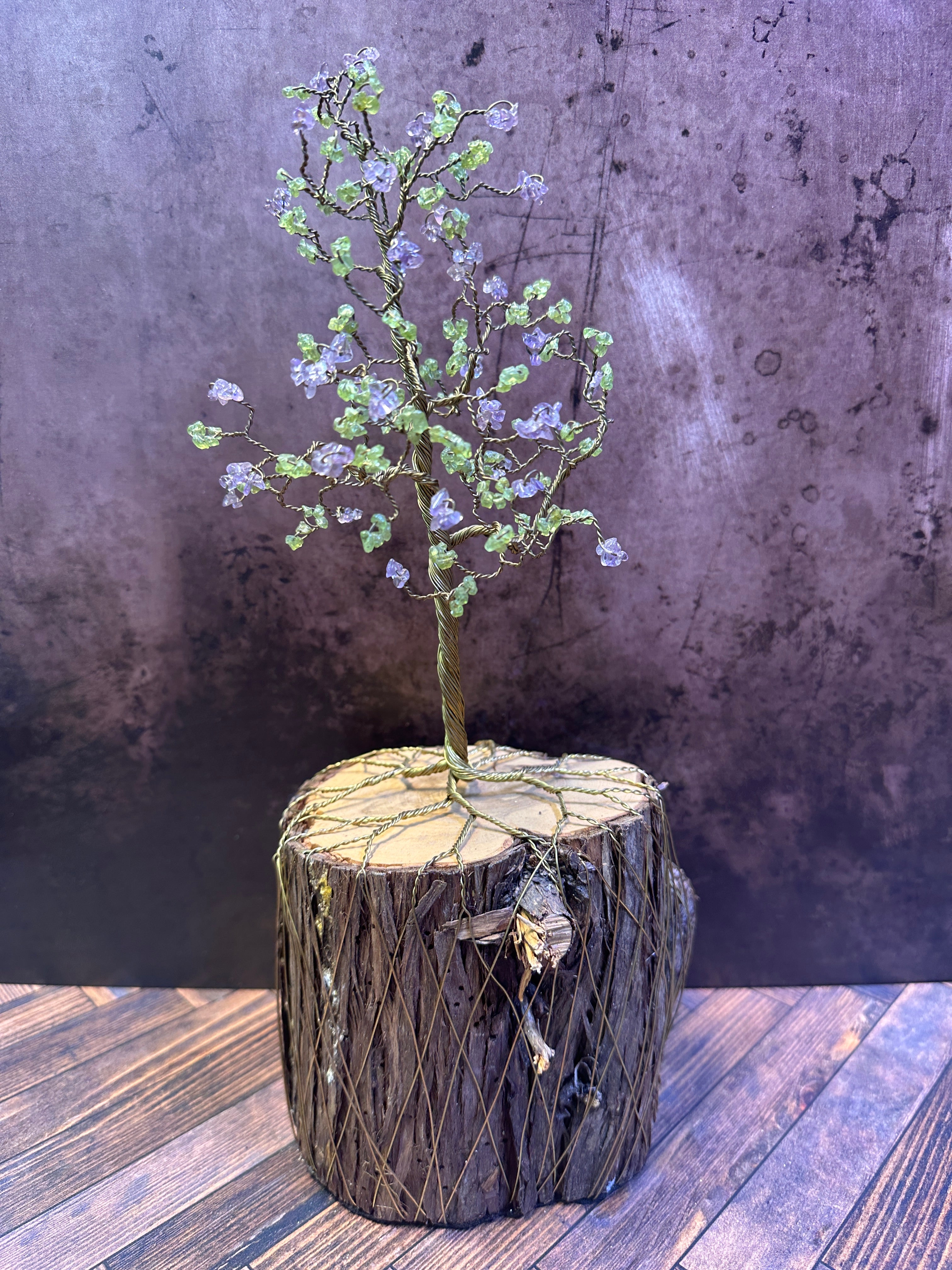 Peridot and Amethyst Tree of Life