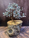 Rose Quartz and Amazonite Tree of Life Sculpture