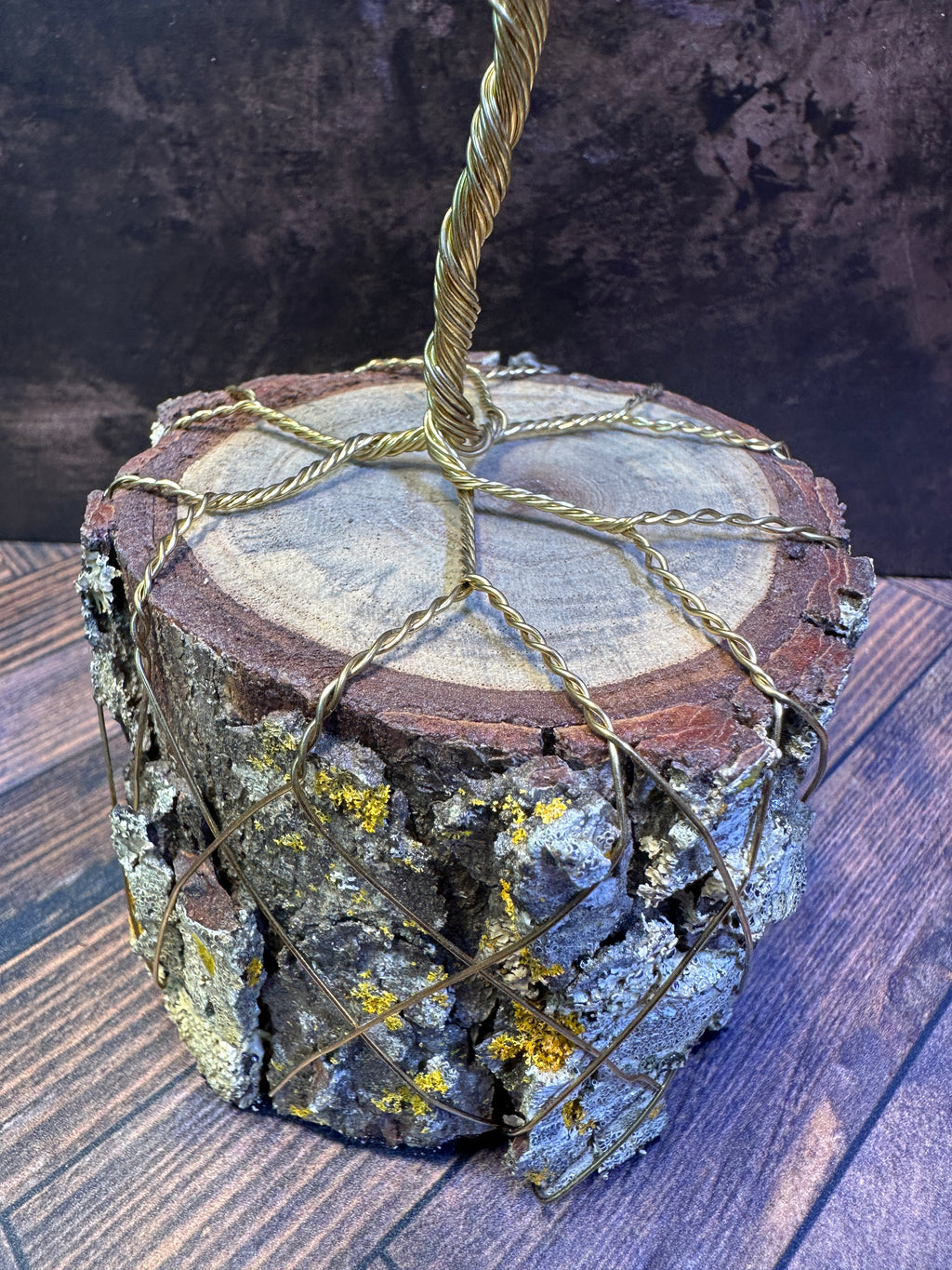 Steampunk Gears Brass Wire Tree