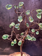 Uranium Glass Tree of Life Sculpture