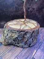 Uranium Glass Tree of Life Sculpture