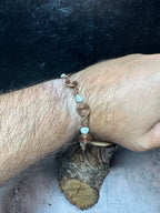 Howlite Copper Spiral Bracelet