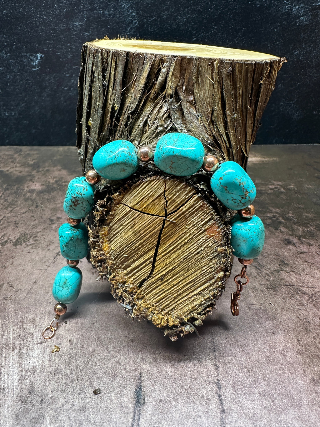 Magnesite and Copper Bracelet