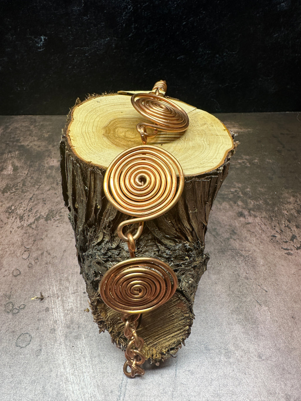 Large Copper Spiral Bracelet