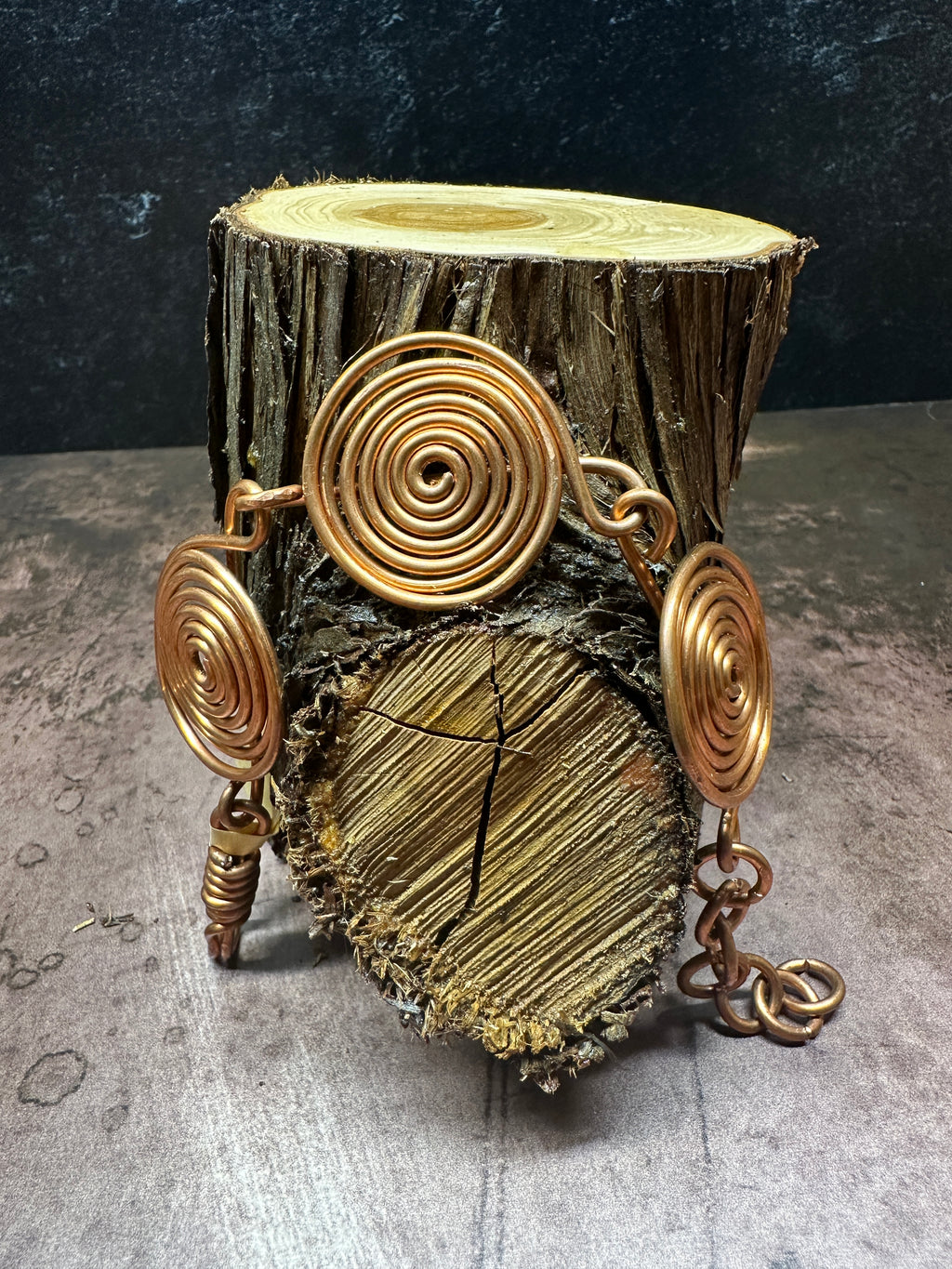 Large Copper Spiral Bracelet
