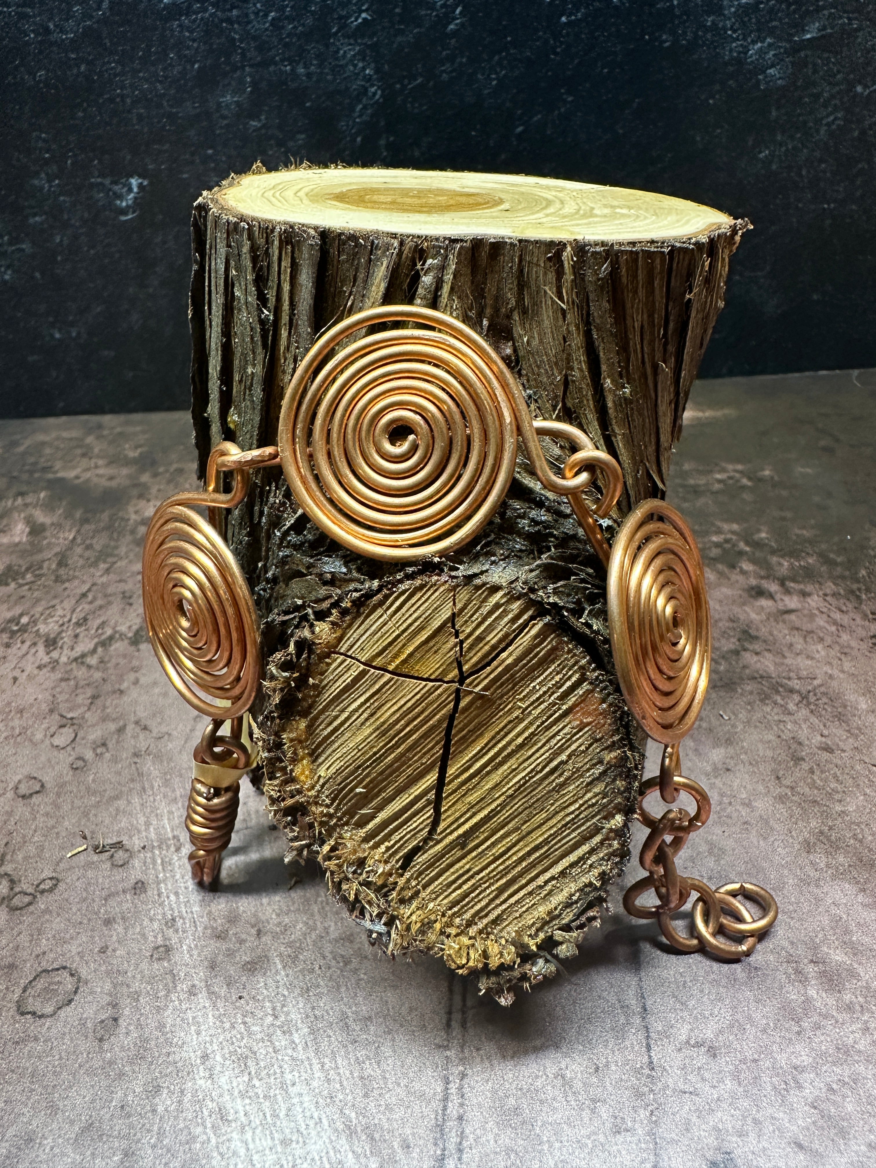 Large Copper Spiral Bracelet