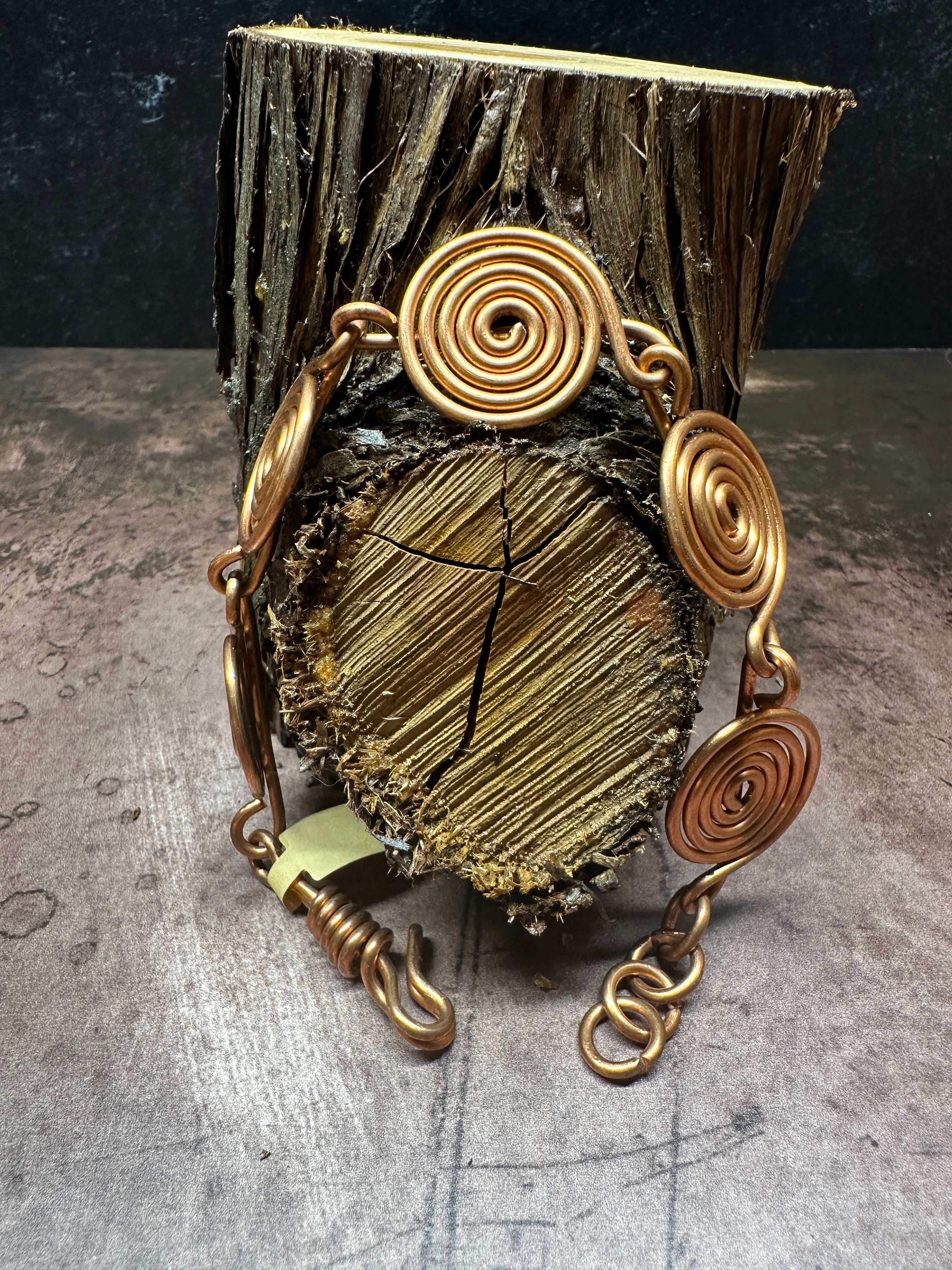 Medium copper spiral bracelet