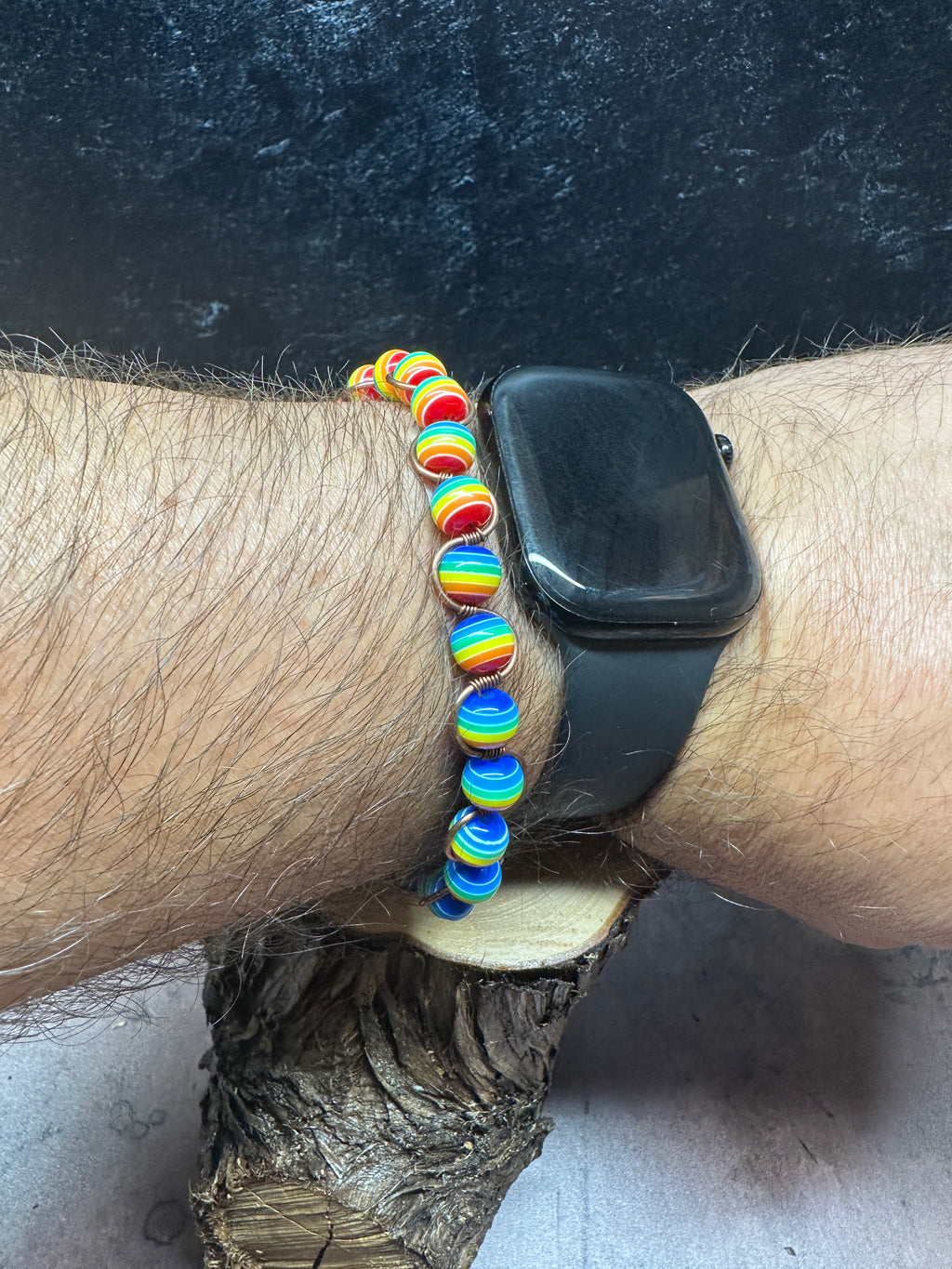 Colorful Rainbow Pride Copper Bracelet