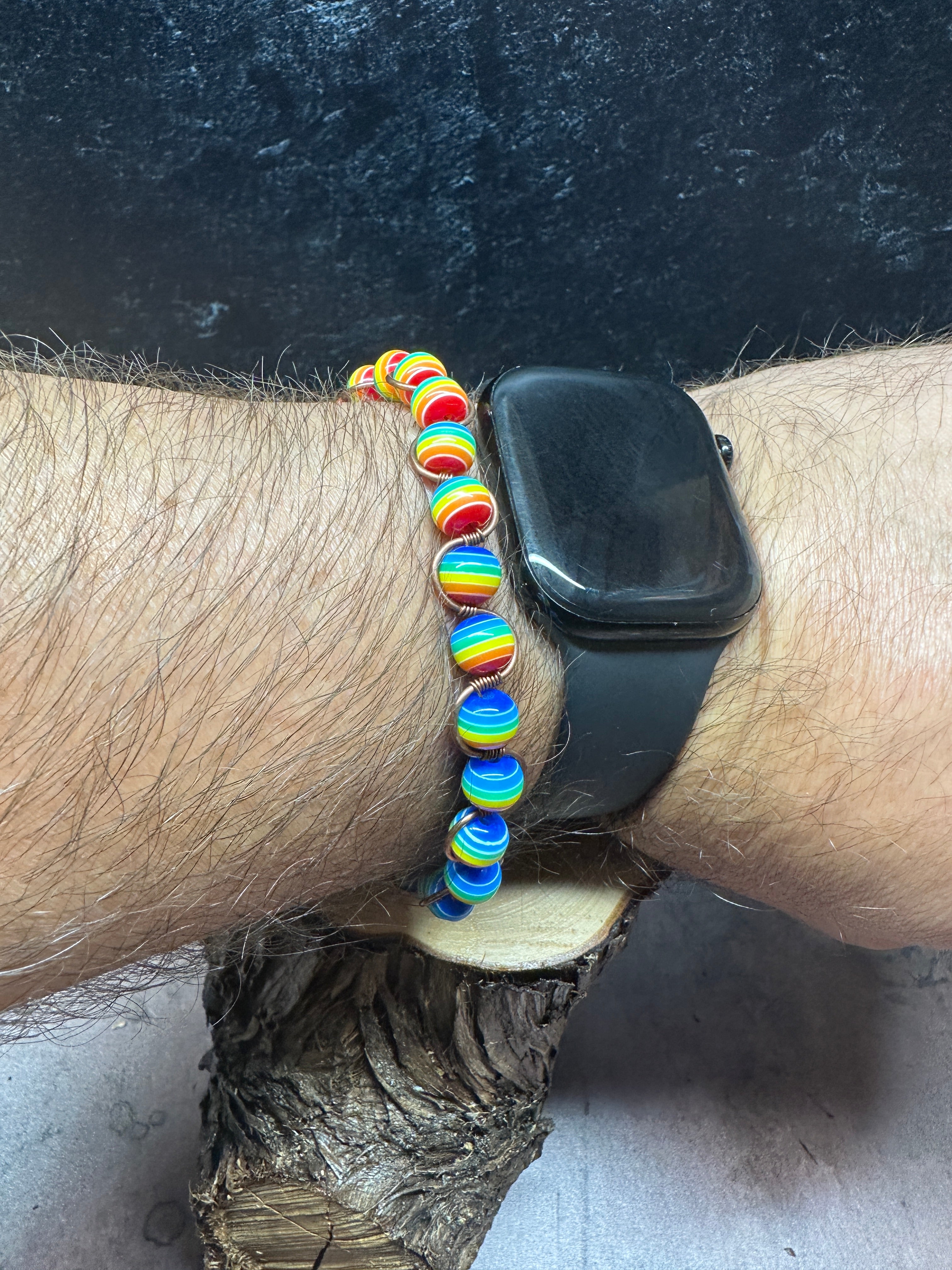 Colorful Rainbow Pride Copper Bracelet