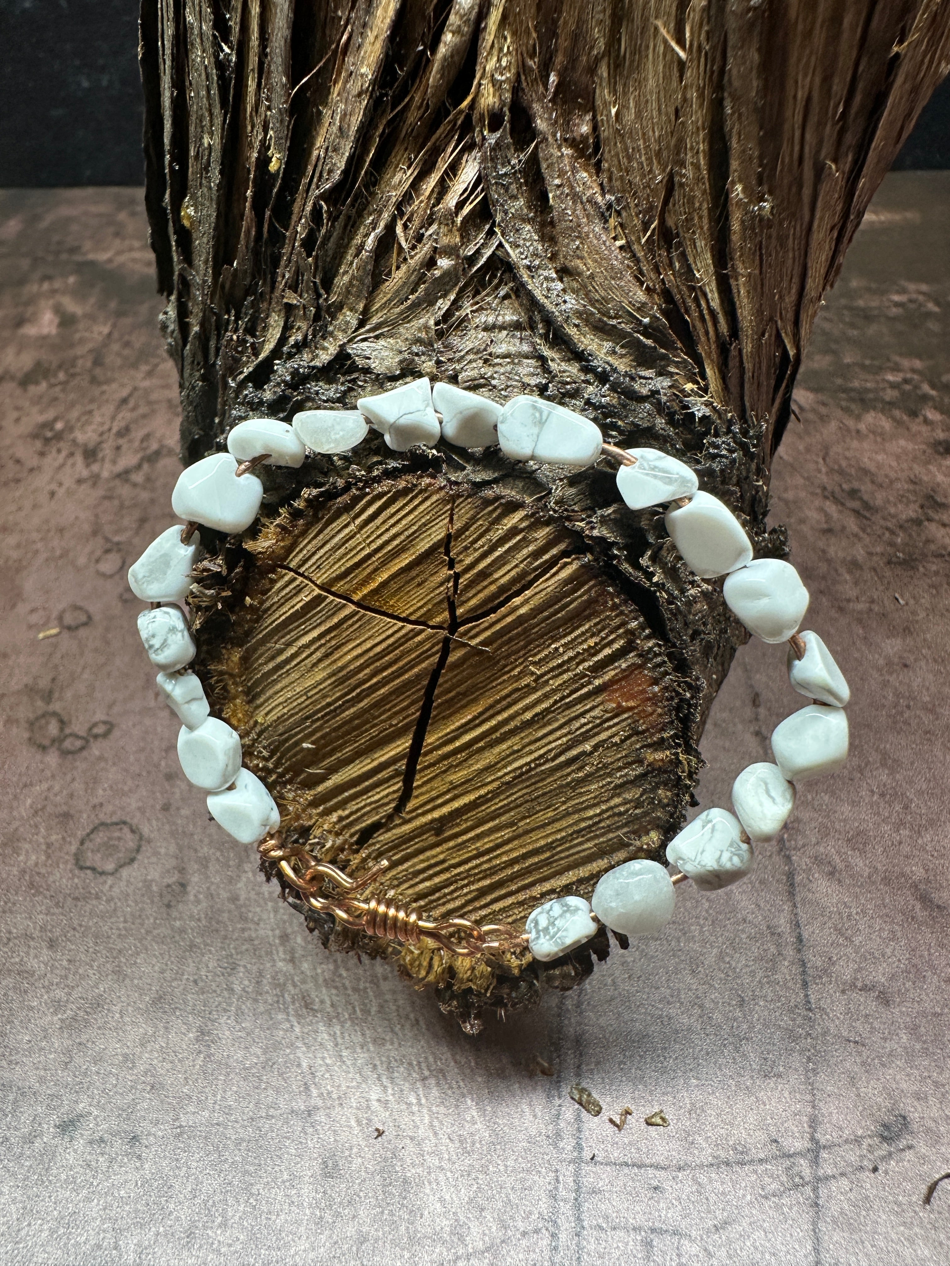 Howlite Copper Bracelet