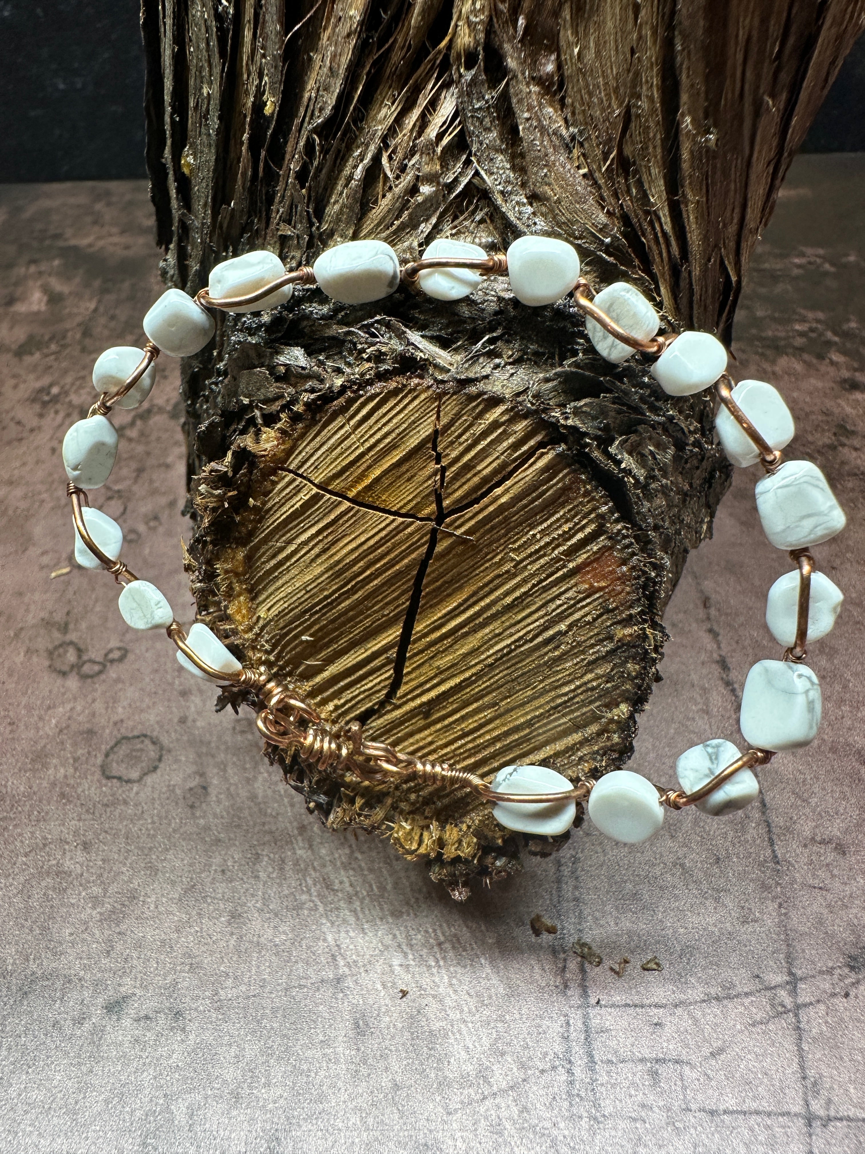 Howlite Copper Bracelet