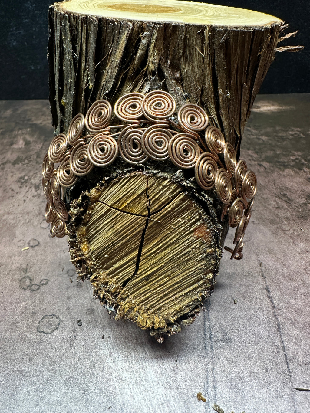 Double Copper Spiral Bracelet