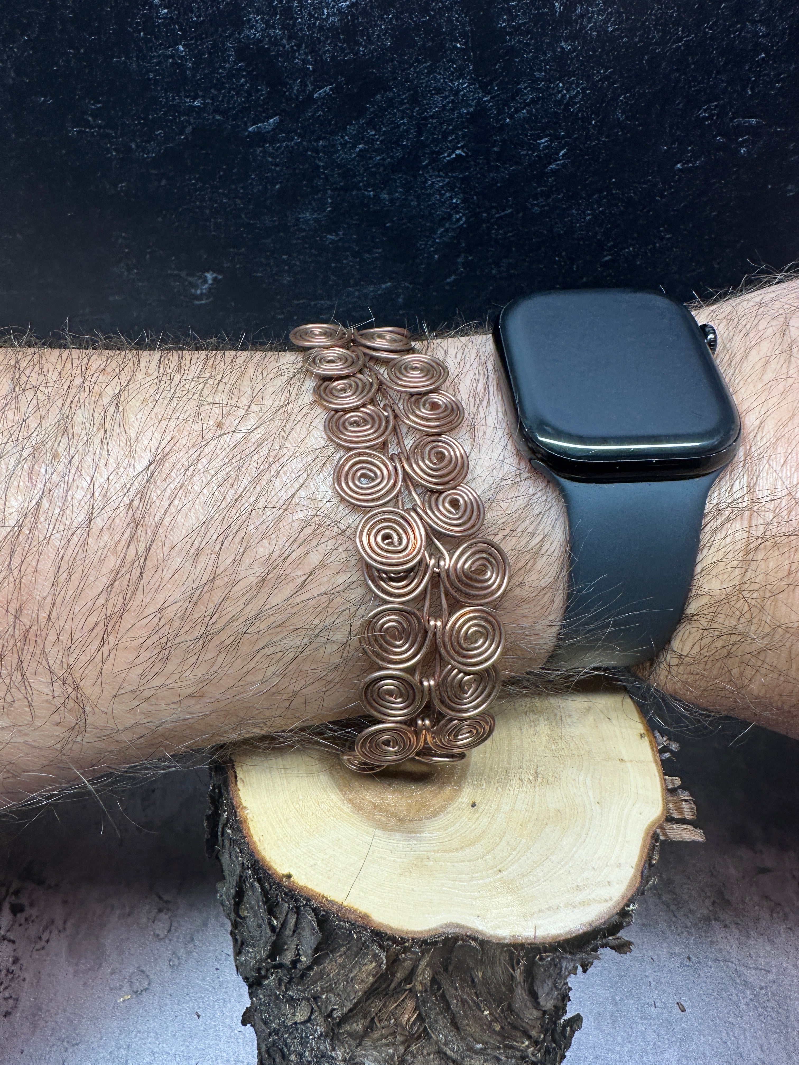 Double Copper Spiral Bracelet