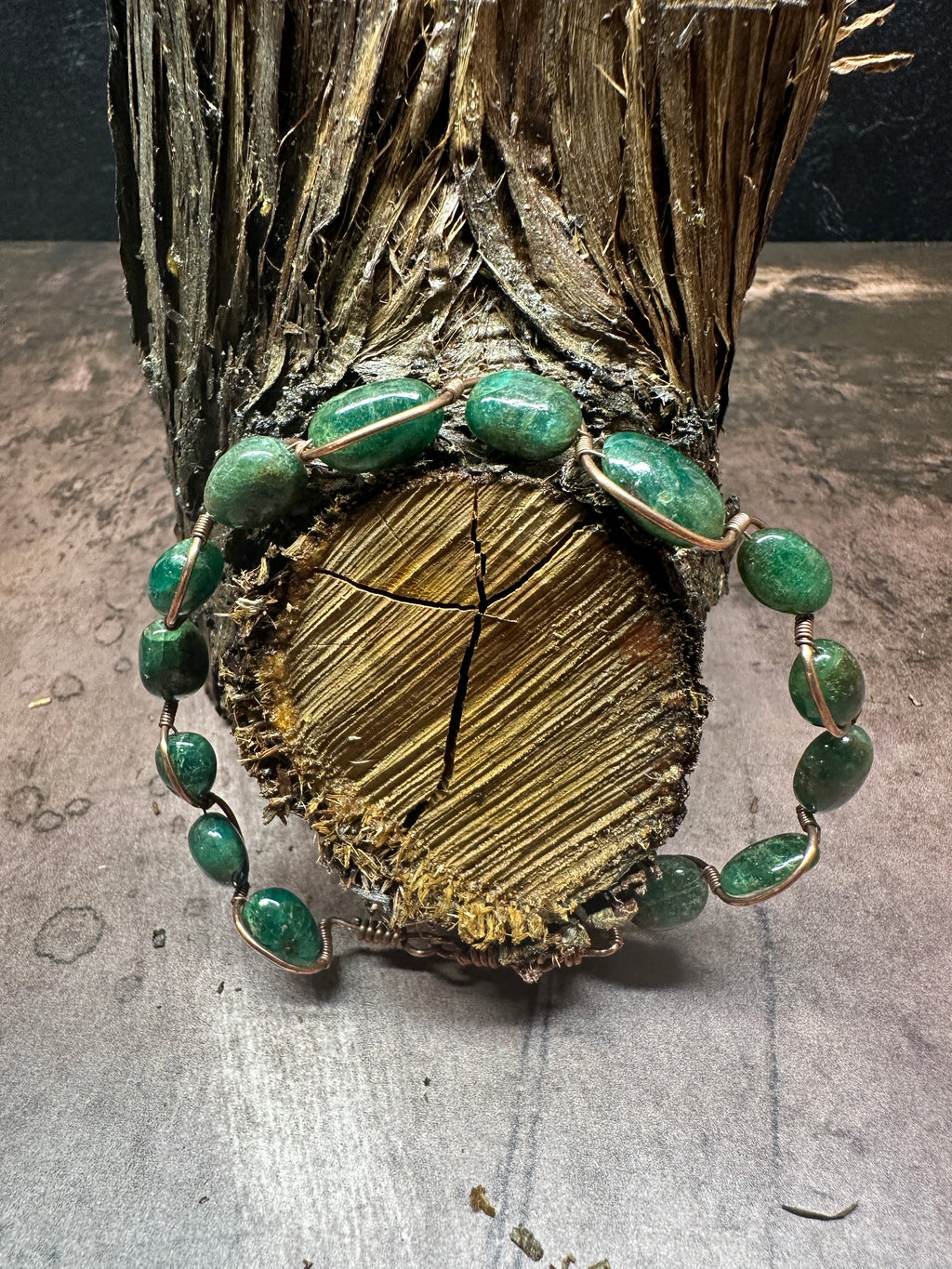 African Aventurine Copper Bracelet