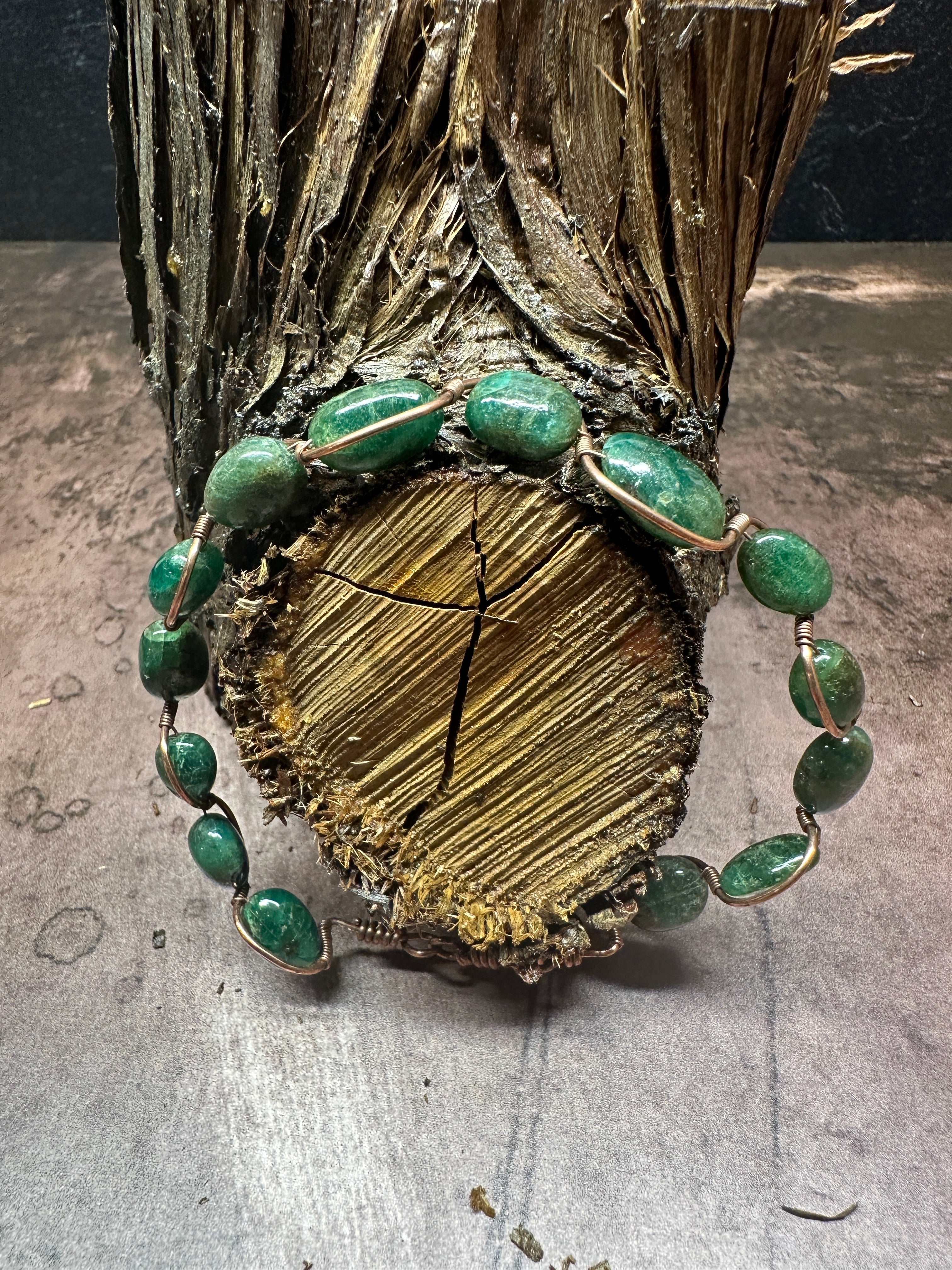 African Aventurine Copper Bracelet