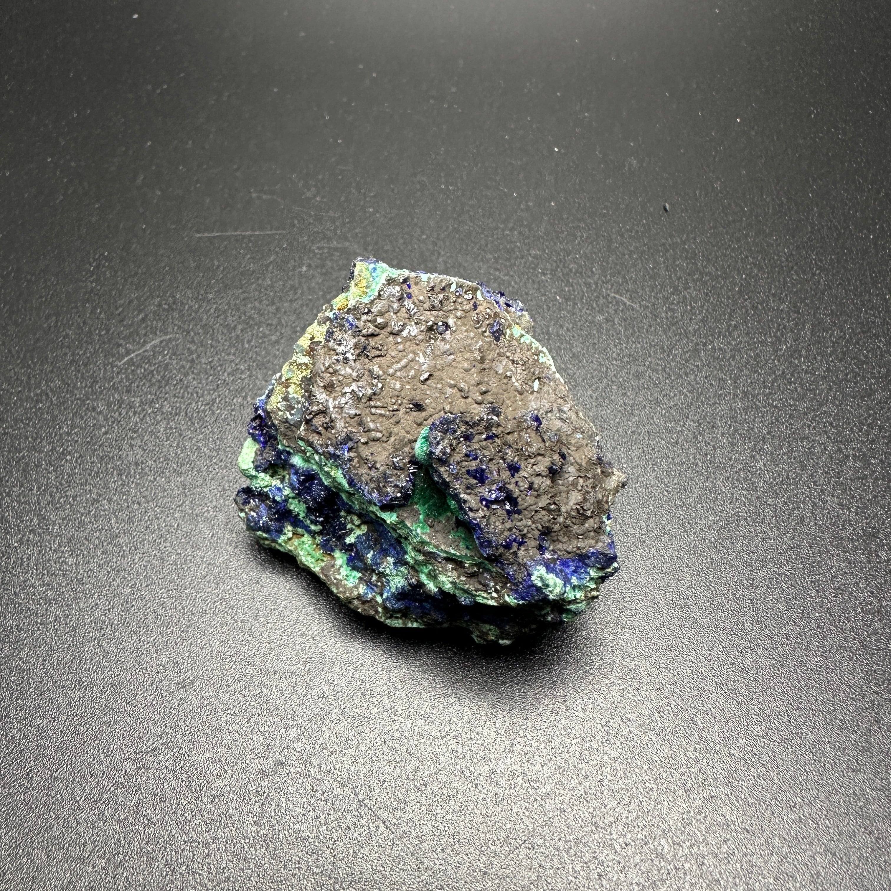 Azurite in Malachite Raw Mineral Specimen
