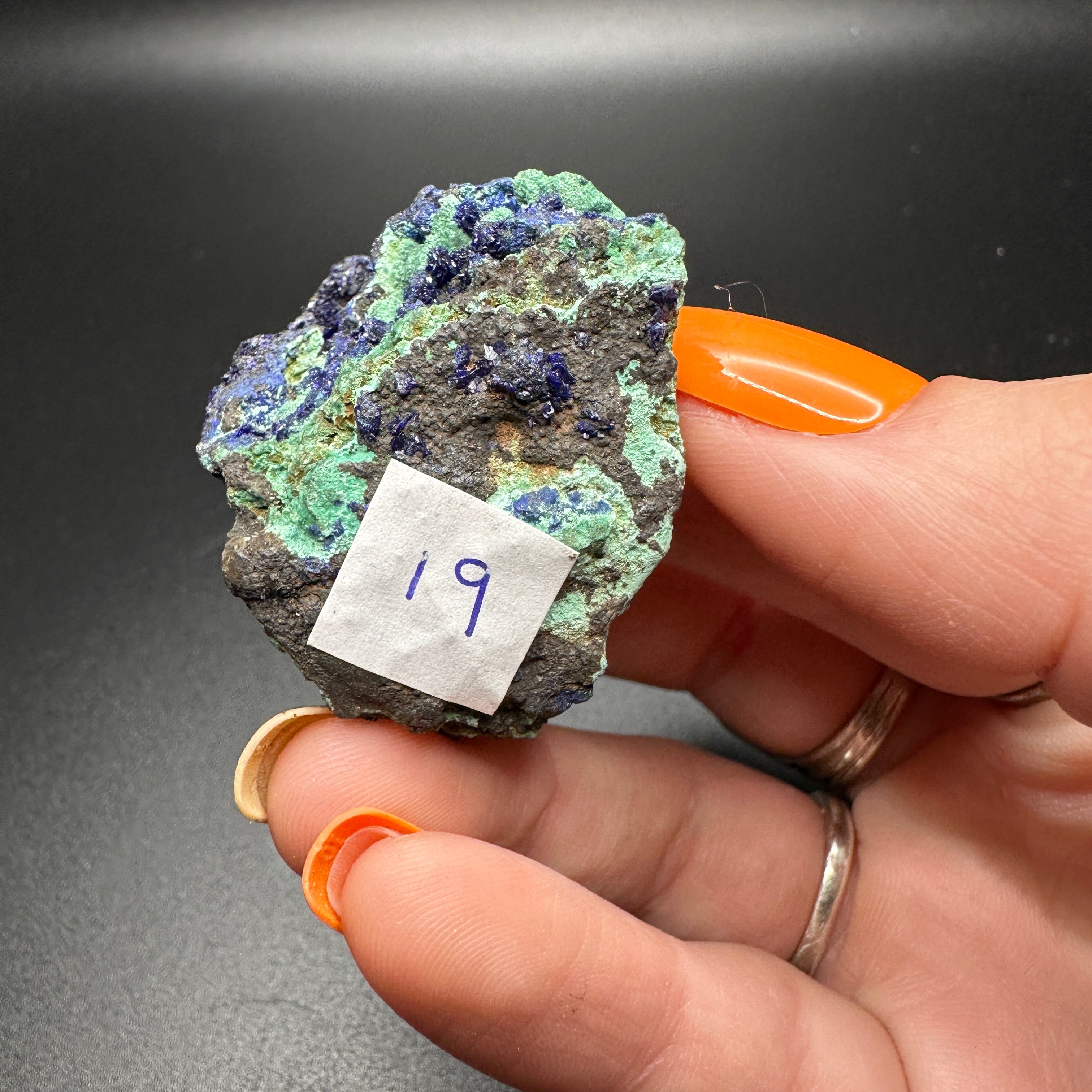 Azurite in Malachite Raw Mineral Specimen