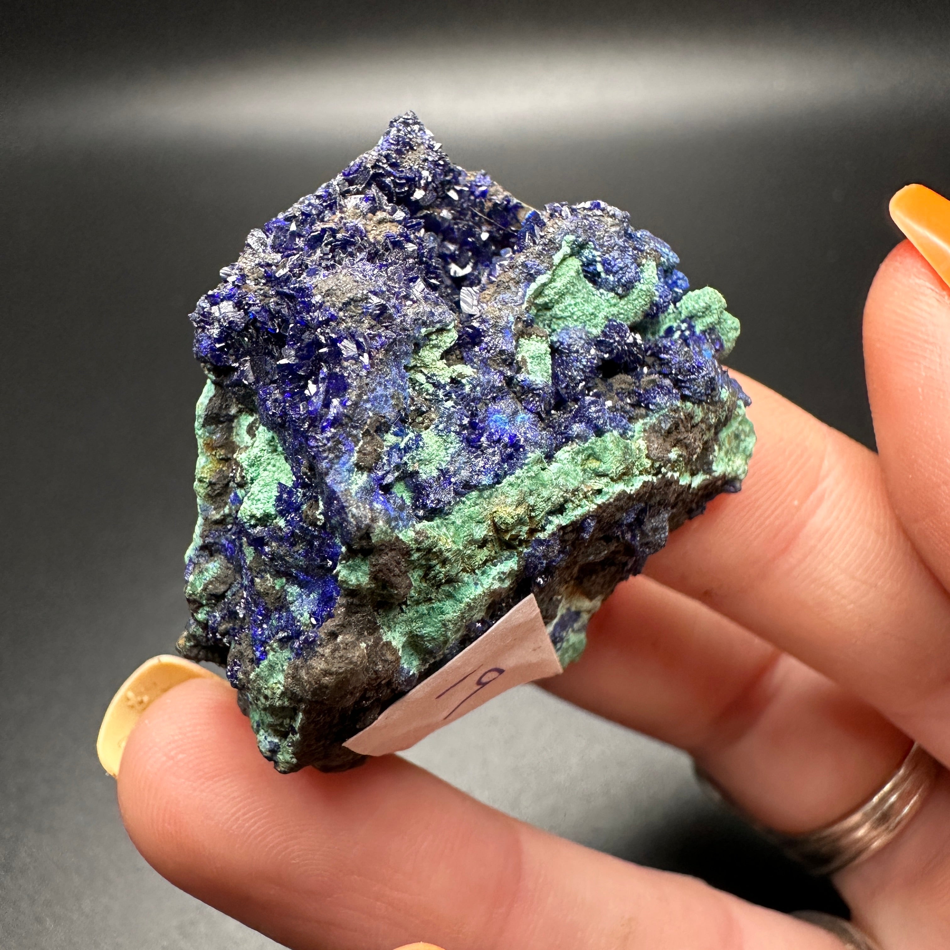 Azurite in Malachite Raw Mineral Specimen
