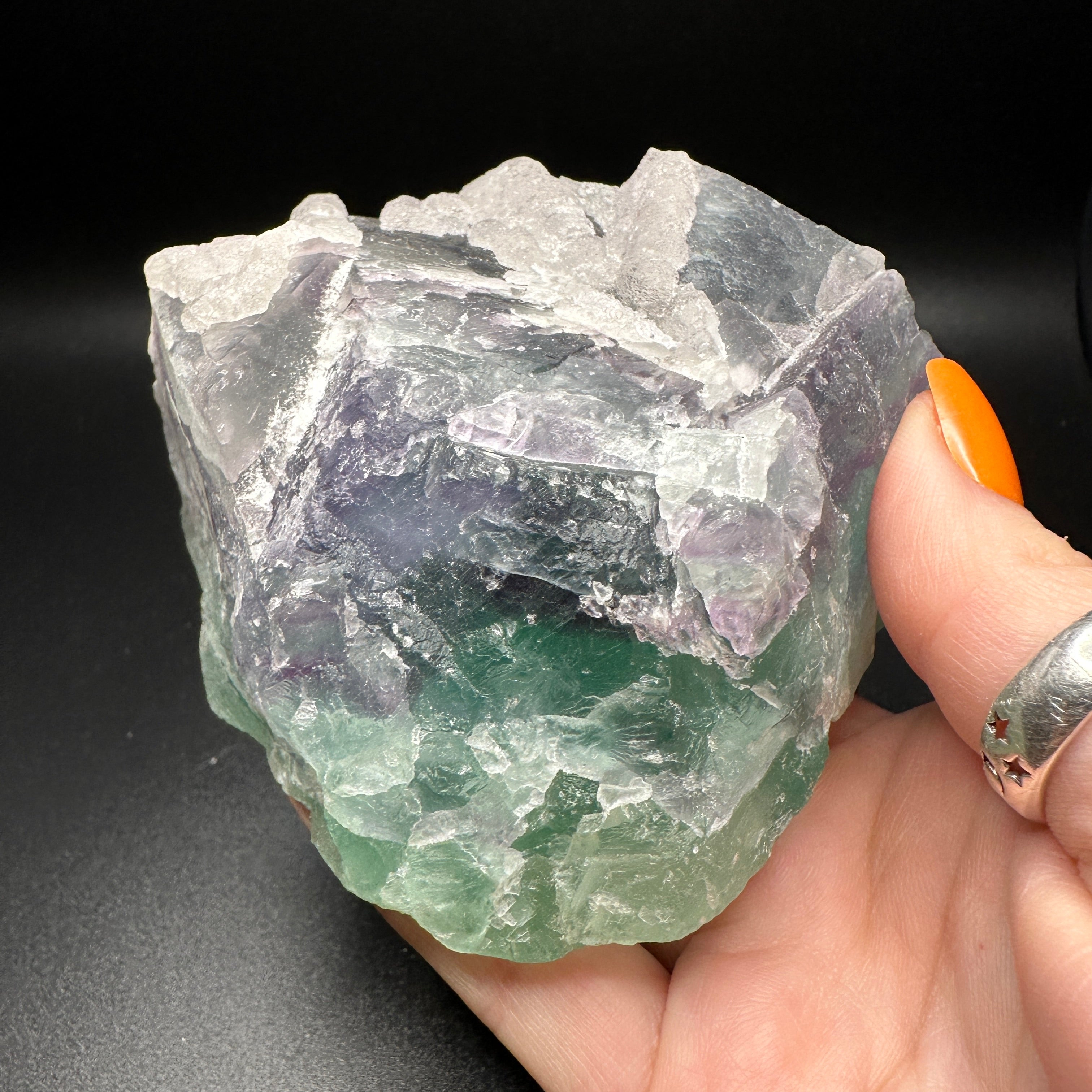 Raw Rainbow Sugar Fluorite Specimen