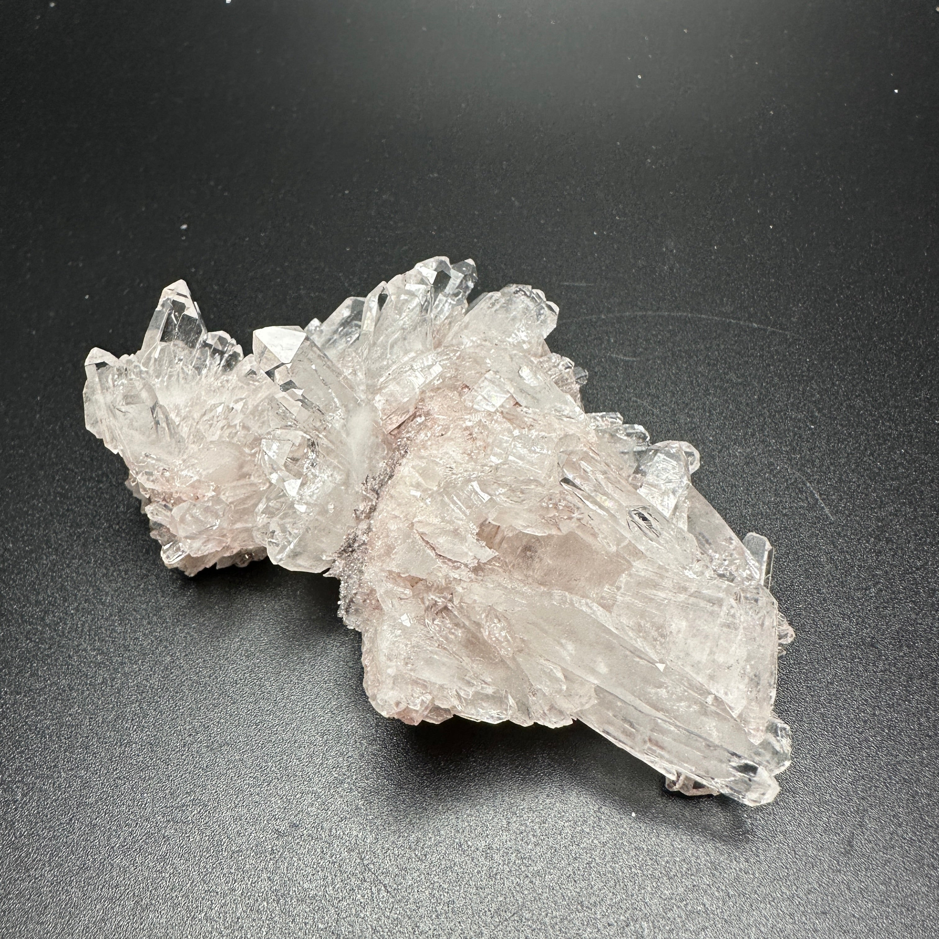 Rose Quartz Point Cluster Mineral Specimen