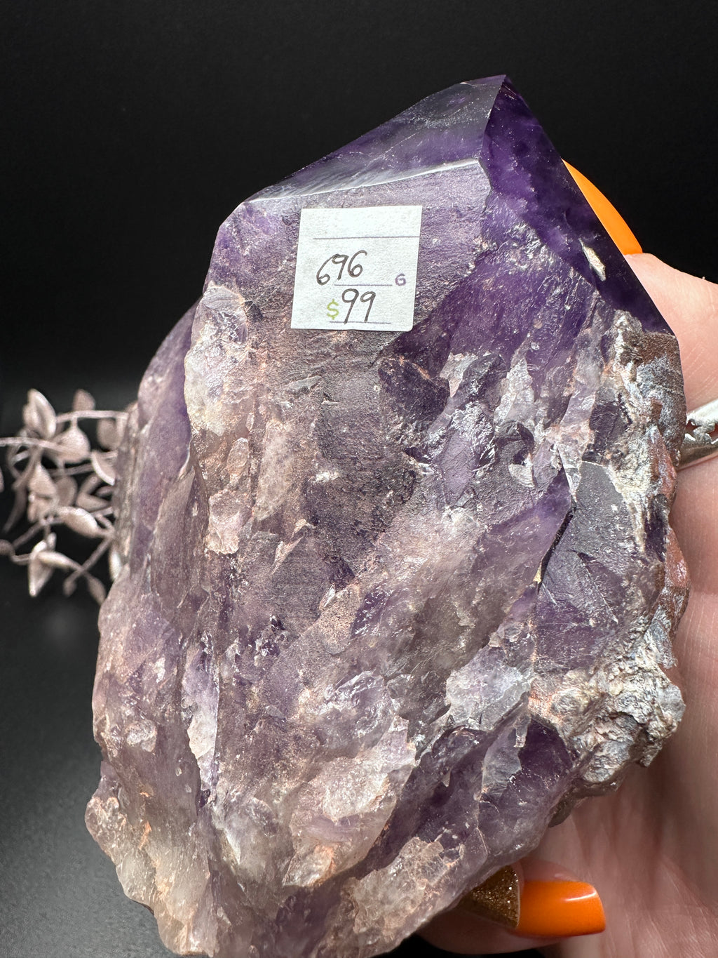 Amethyst Freeform Carved Point