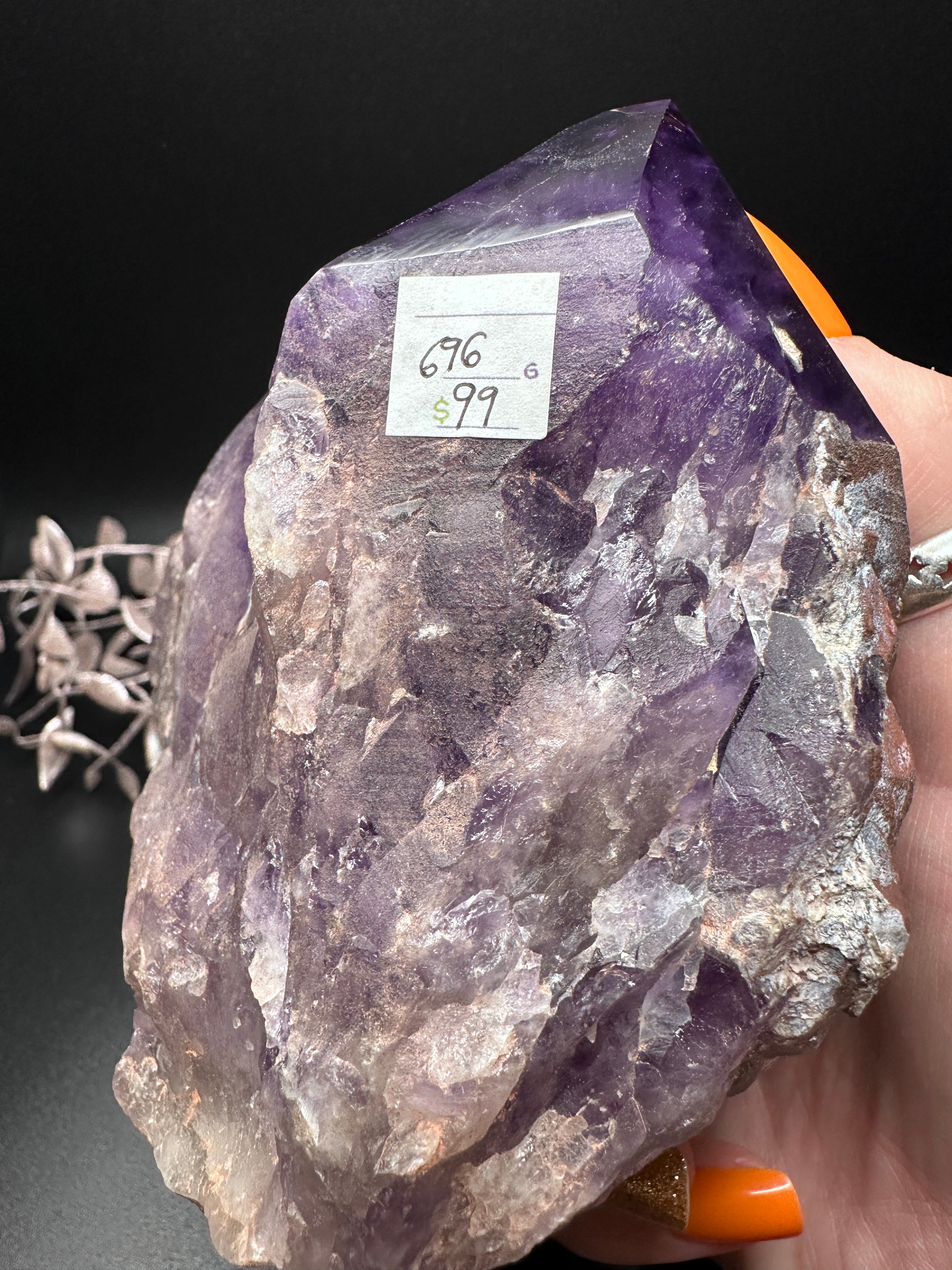 Amethyst Freeform Carved Point