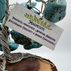 Blue Magnesite Wire Tree Sculpture