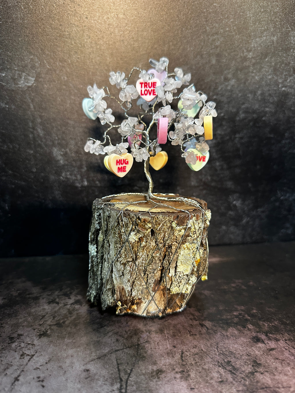 Candy Heart Wire Tree Sculpture