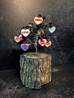 Candy Heart Wire Tree Sculpture