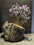 Viola - Natural Purple Amethyst Wire Tree Sculpture