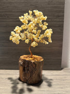 Ari - Yellow Calcite Wire Tree Sculpture