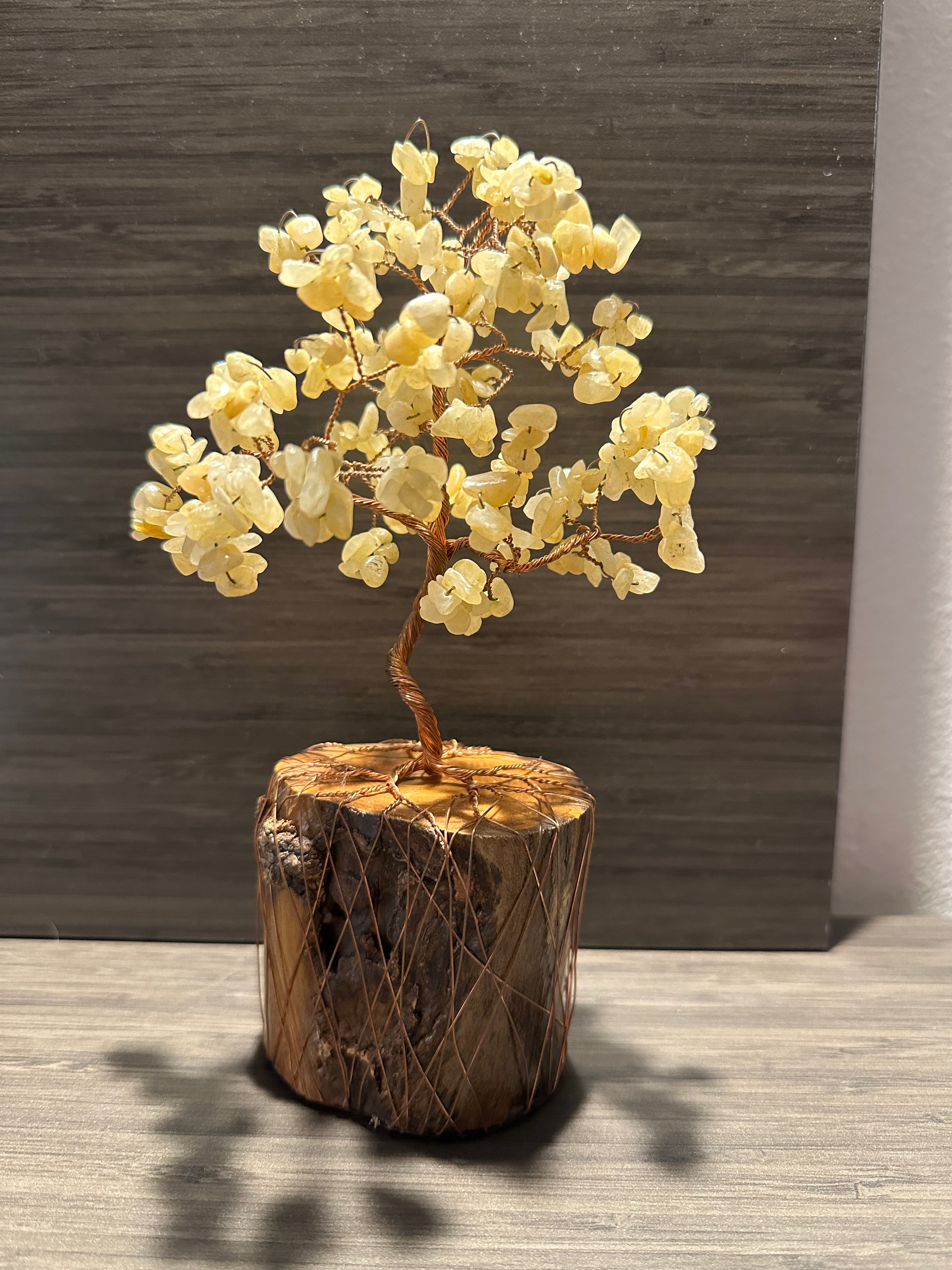 Ari - Yellow Calcite Wire Tree Sculpture