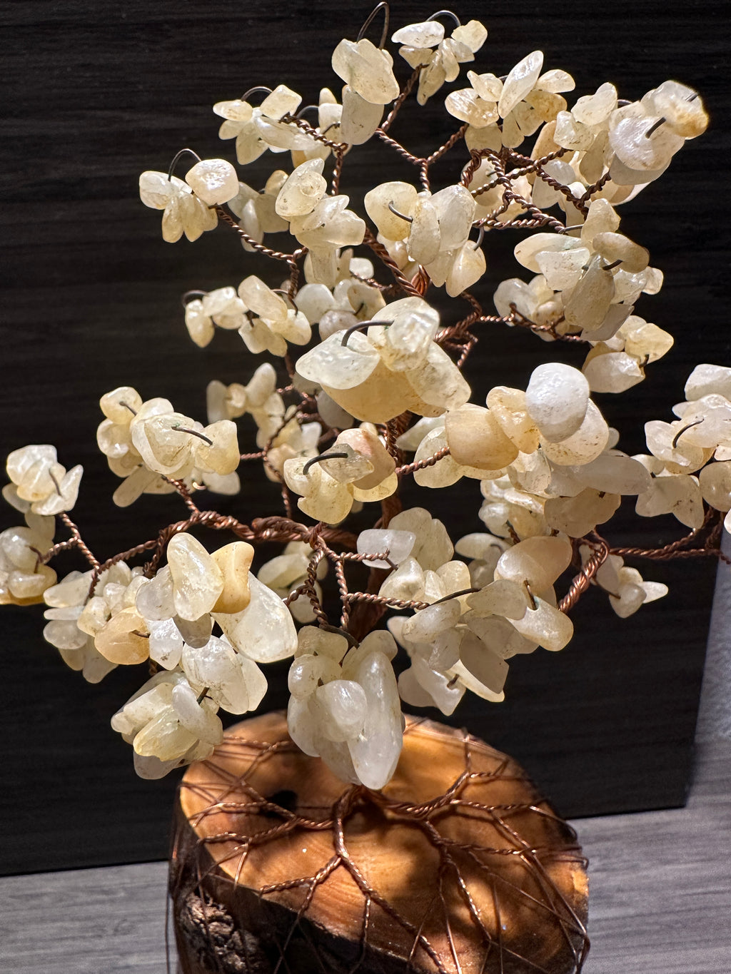 Ari - Yellow Calcite Wire Tree Sculpture