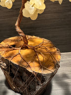 Ari - Yellow Calcite Wire Tree Sculpture