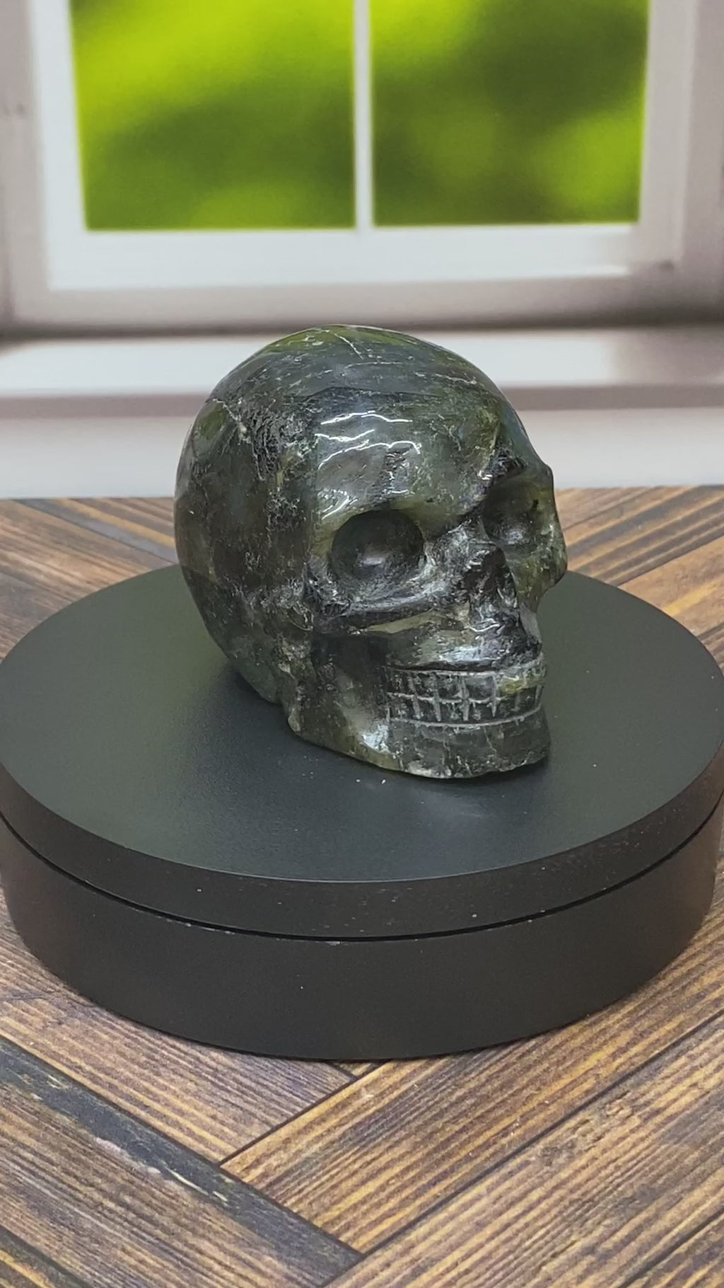 Labradorite Skull Carving