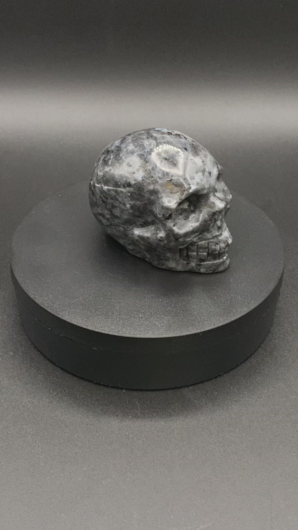 Larvikite Skull Carving