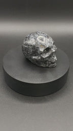 Larvikite Skull Carving