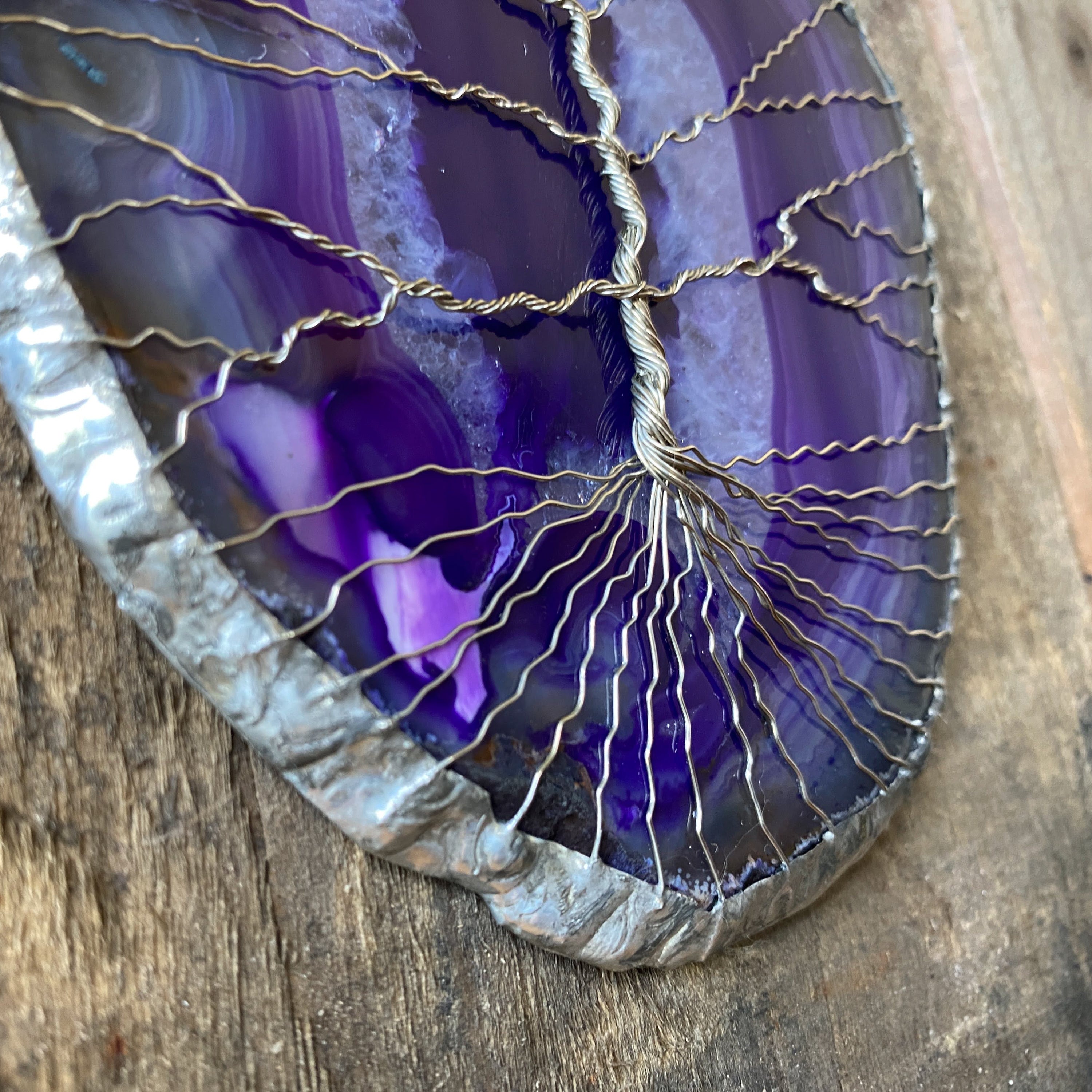 Purple Druzy Agate Sun Catcher