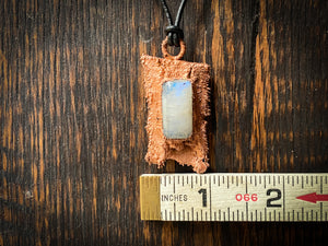 Natural Moonstone Copper Electroformed Necklace